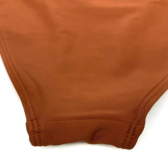 SUMMERSALT The Sidestroke Top & The Ruched High Leg High Rise Bottom Amber 4 - Picture 10 of 11